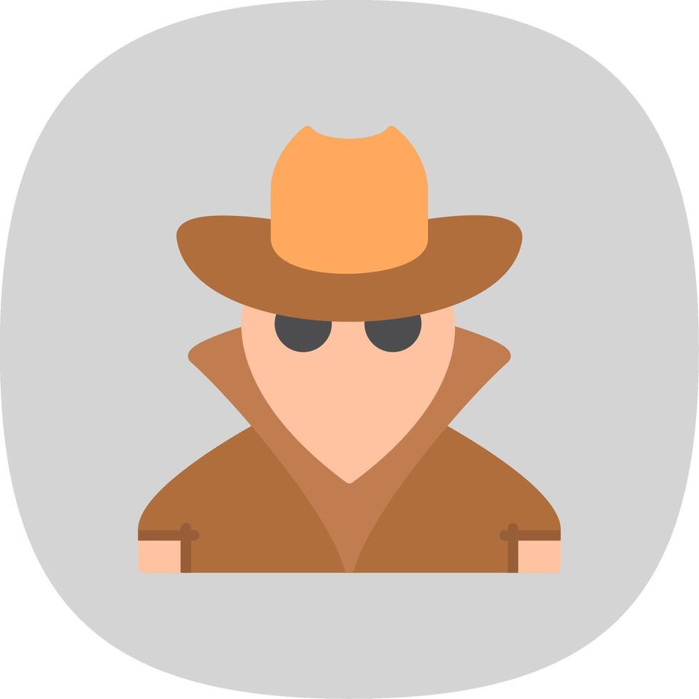 Spy Flat Curve Icon Design vector
