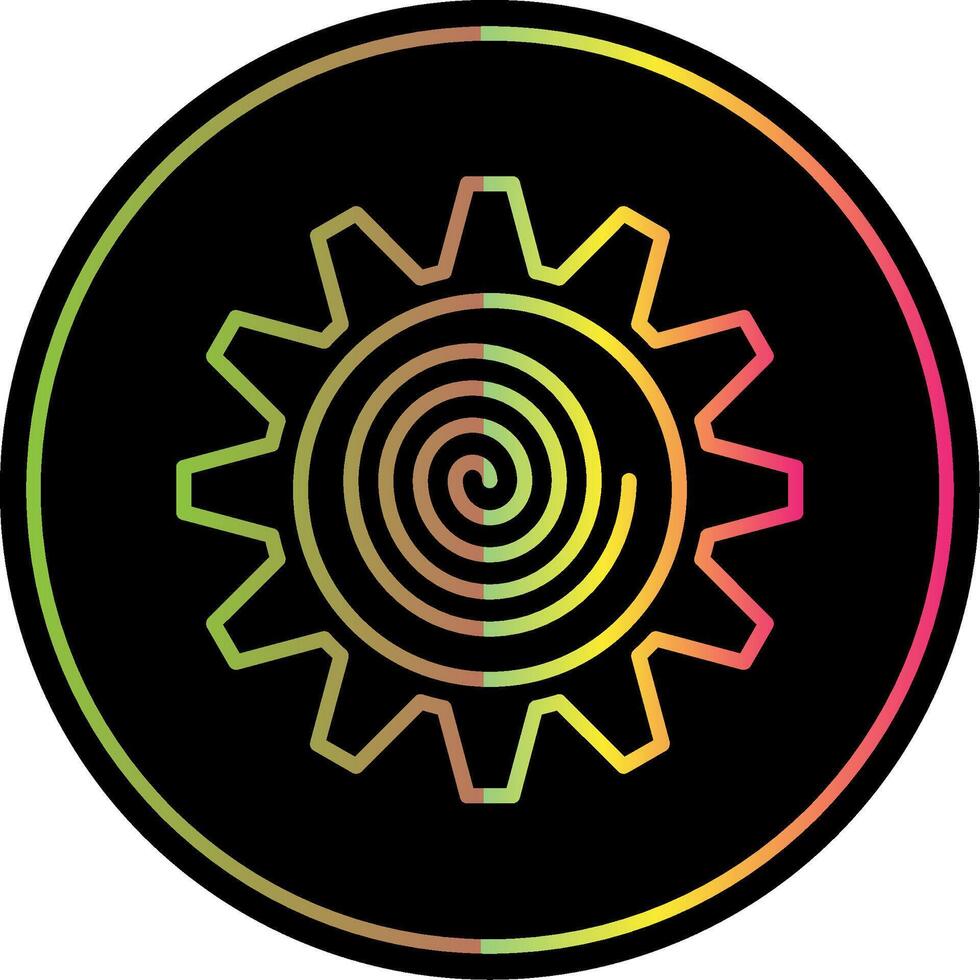 Spiral Line Gradient Due Color Icon Design vector