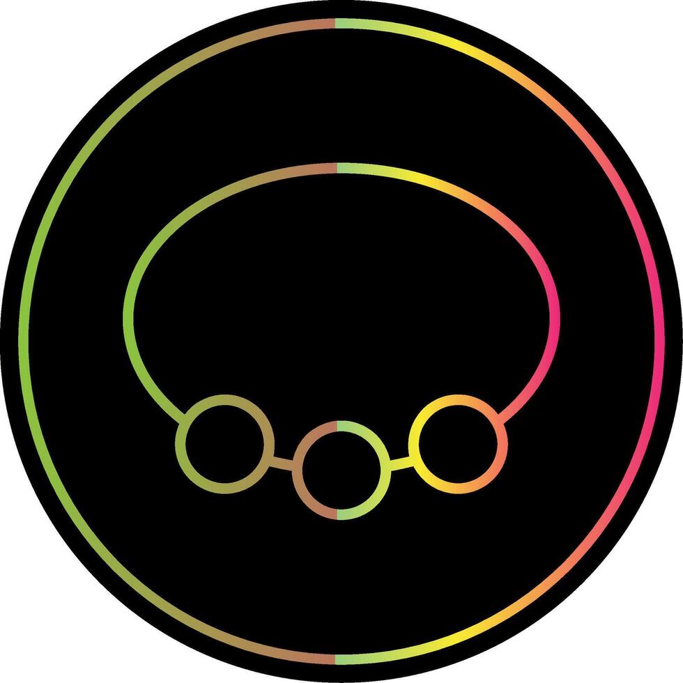 Bangle Line Gradient Due Color Icon Design vector