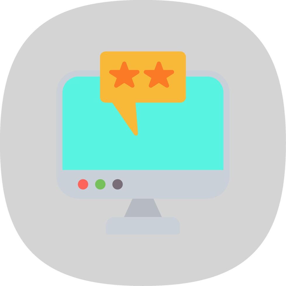 Feedback Flat Curve Icon Design vector