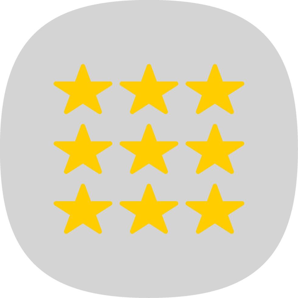 Stars Flat Curve Icon Design vector