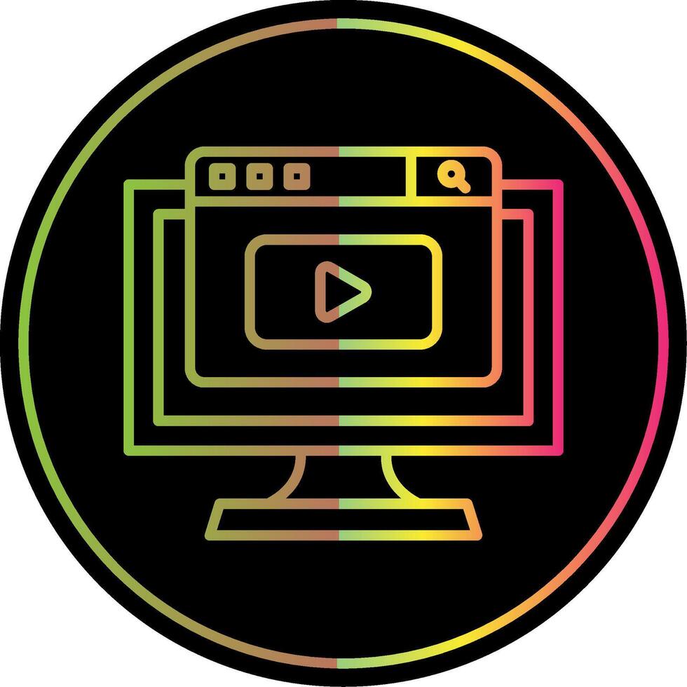 Lesson Line Gradient Due Color Icon Design vector