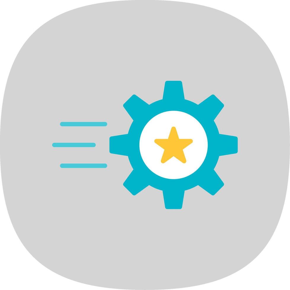 Cogwheel Flat Curve Icon Design vector