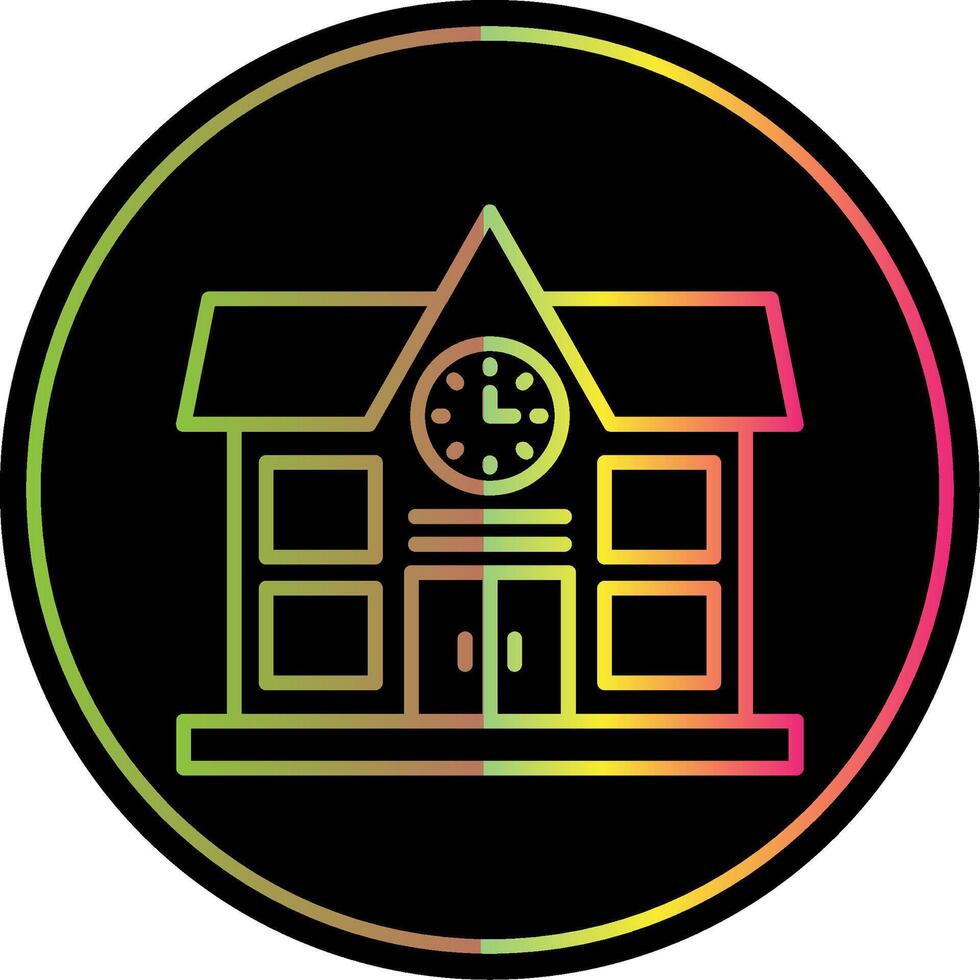 School Line Gradient Due Color Icon Design vector