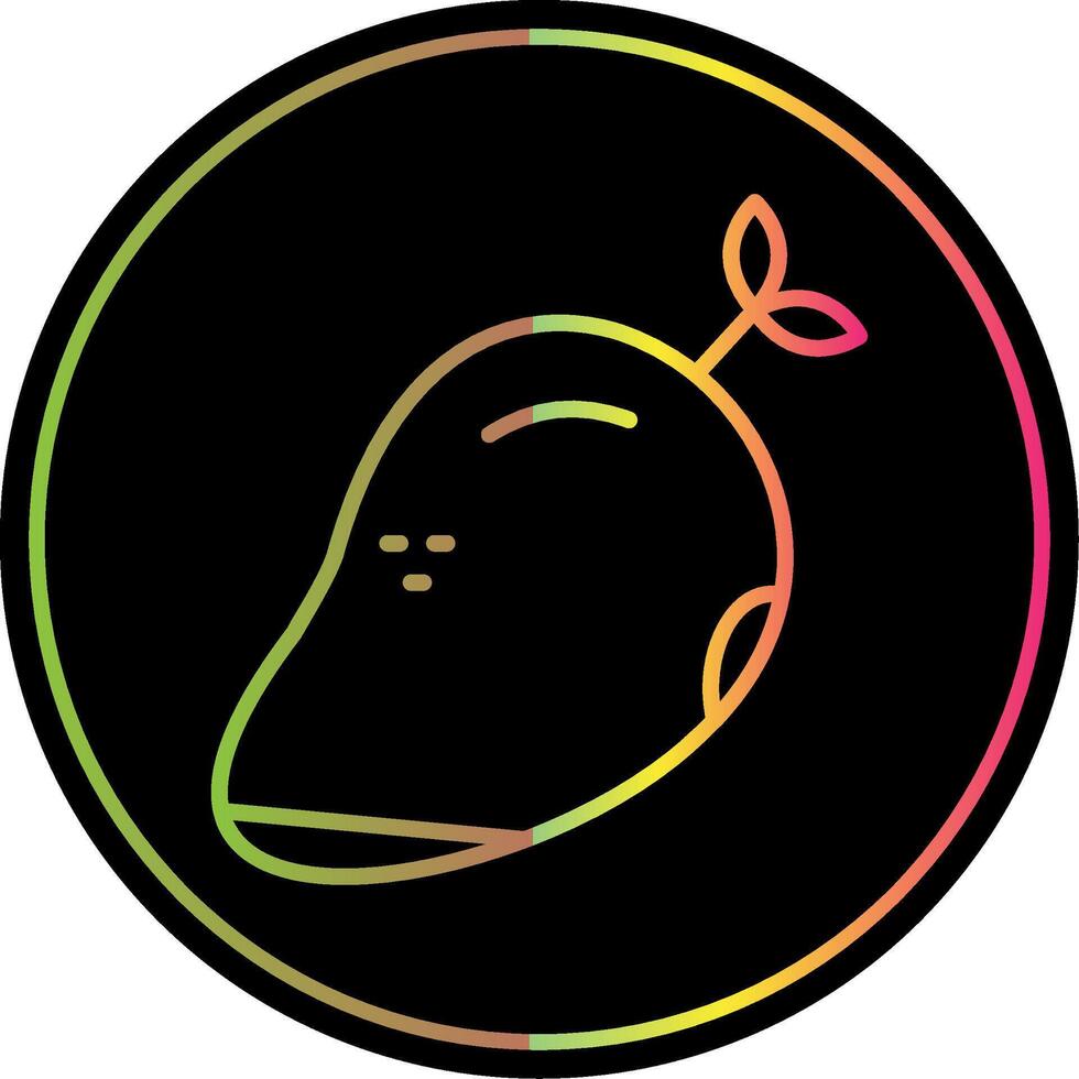 Mango Line Gradient Due Color Icon Design vector