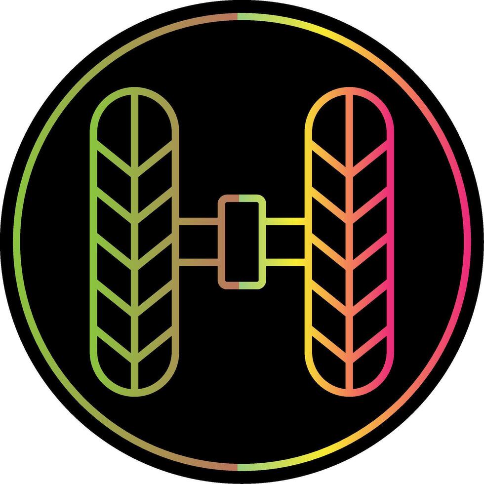 Wheel Alignment Line Gradient Due Color Icon Design vector