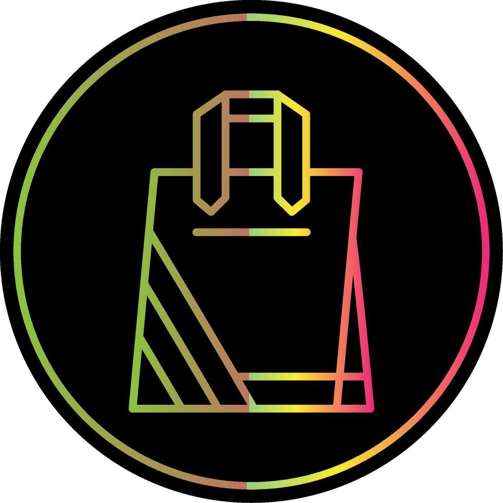 Tote Bag Line Gradient Due Color Icon Design vector