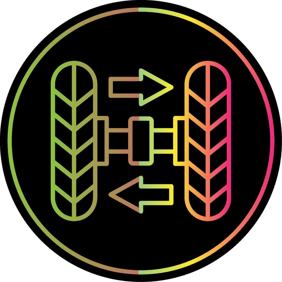 Wheel Alignment Line Gradient Due Color Icon Design vector