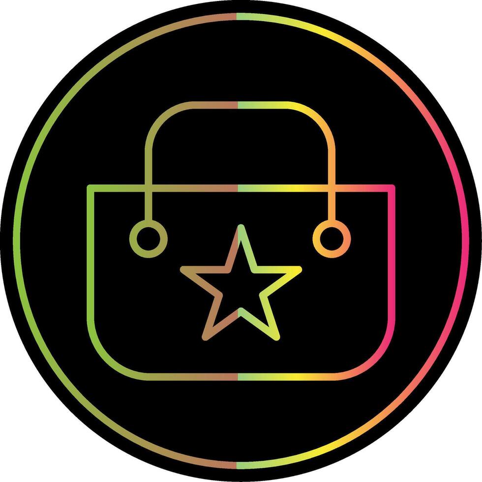 Purse Line Gradient Due Color Icon Design vector