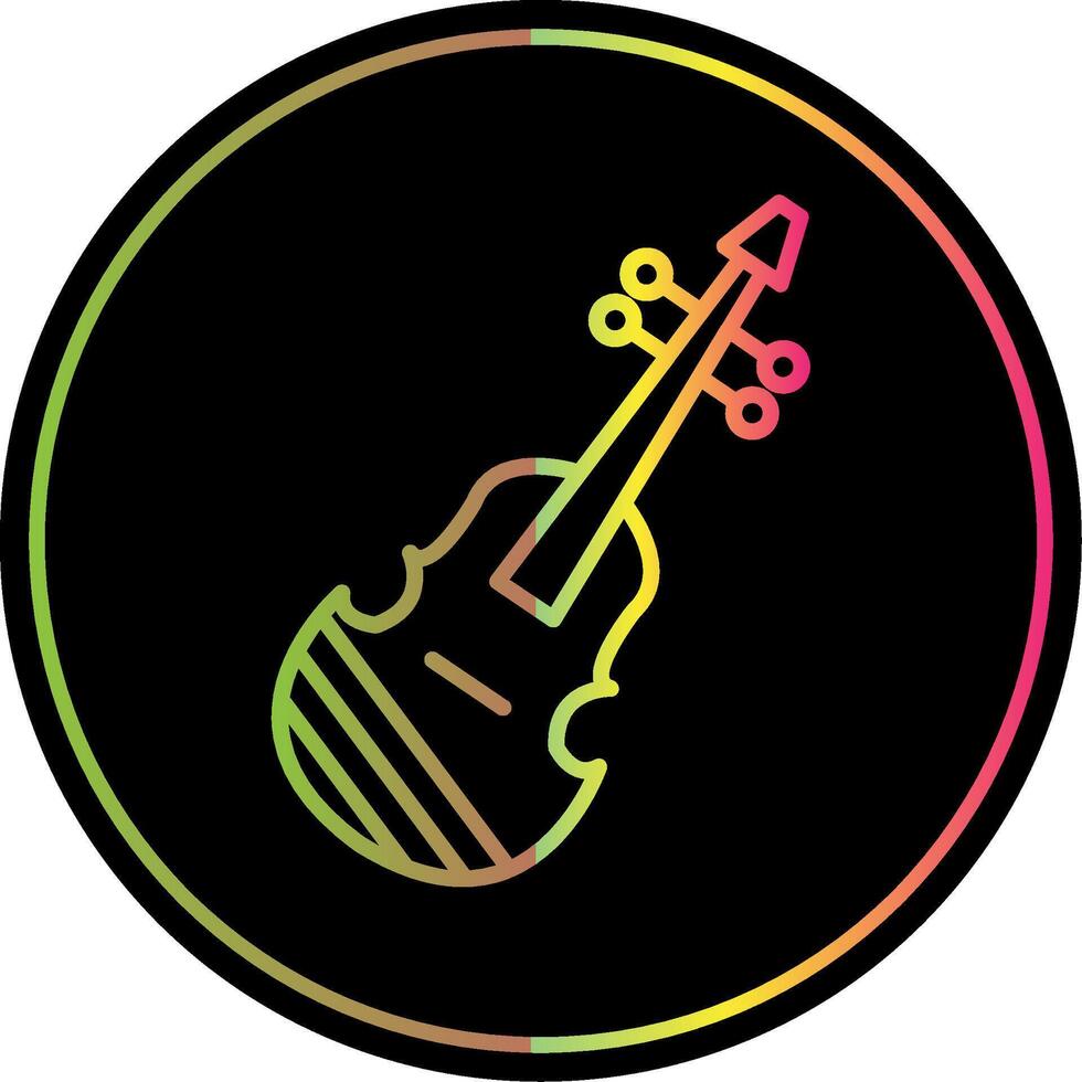 Violin Line Gradient Due Color Icon Design vector