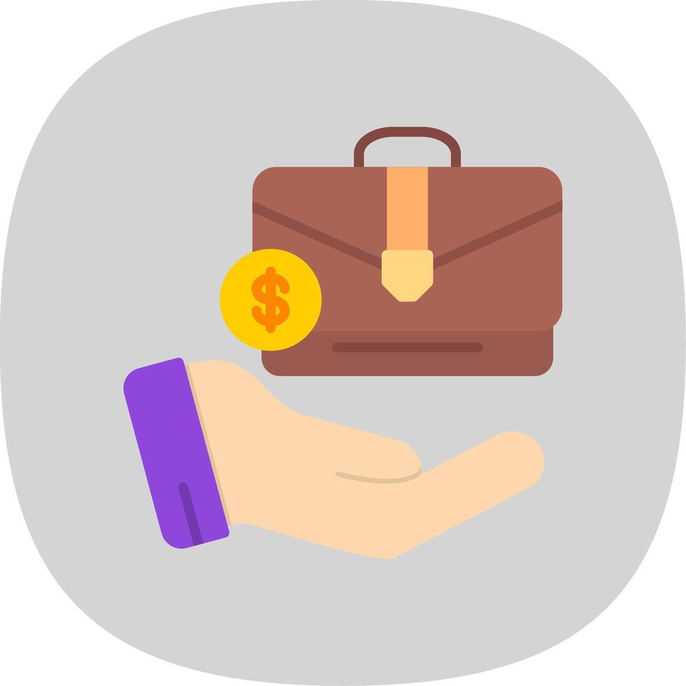 Growth Flat Curve Icon Design vector