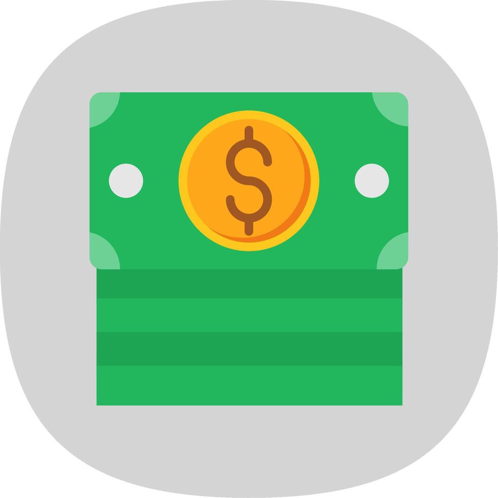 Stack Flat Curve Icon Design vector