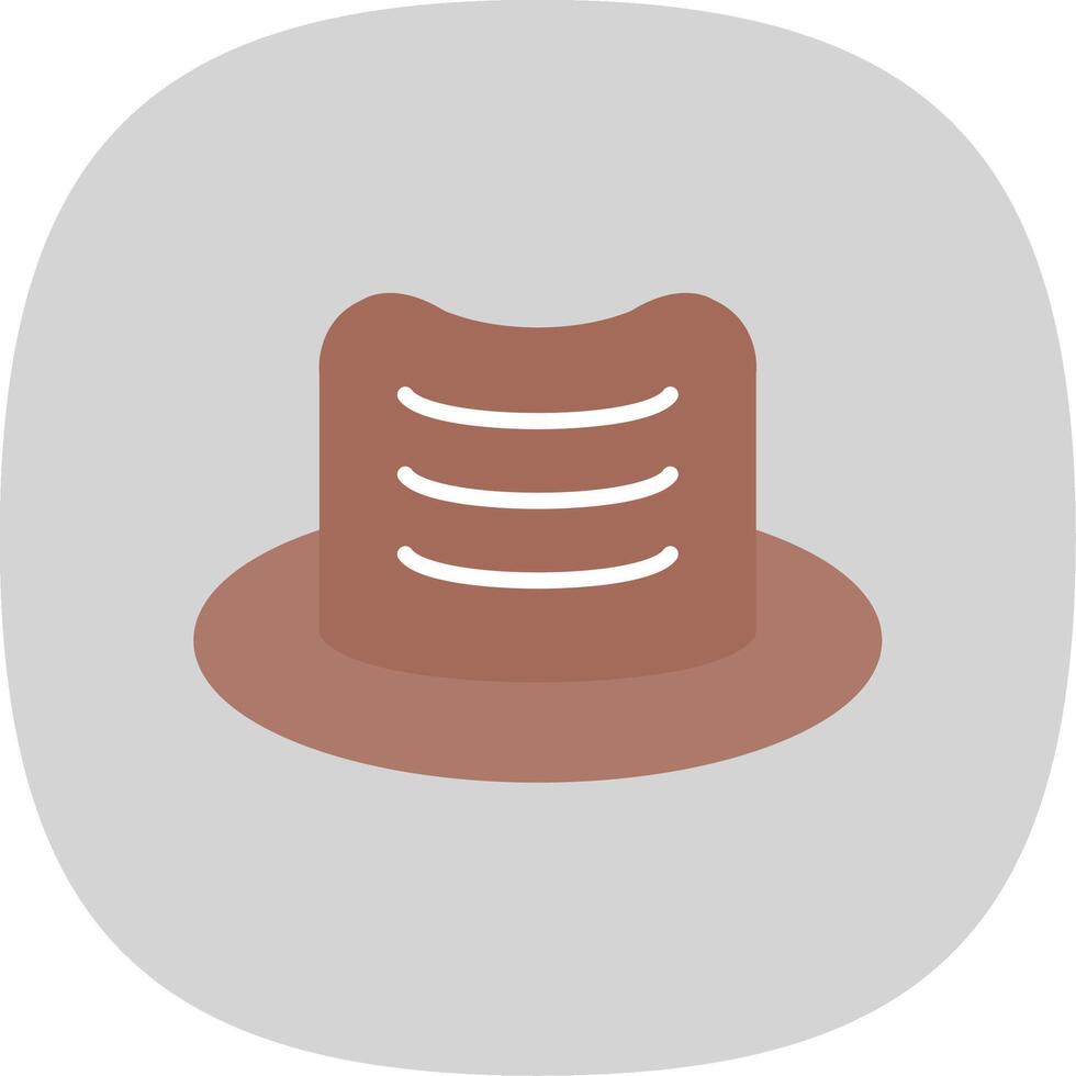 Hat Flat Curve Icon Design vector