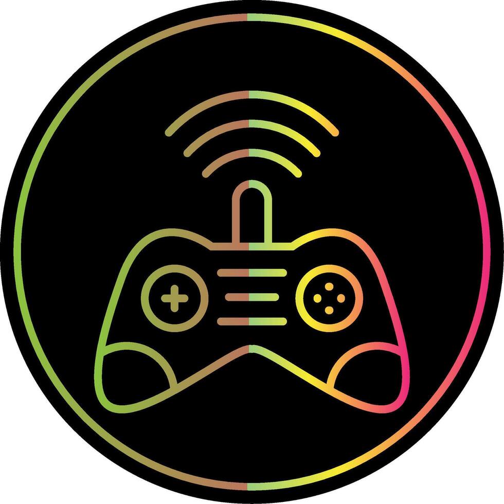 Gamer Line Gradient Due Color Icon Design vector