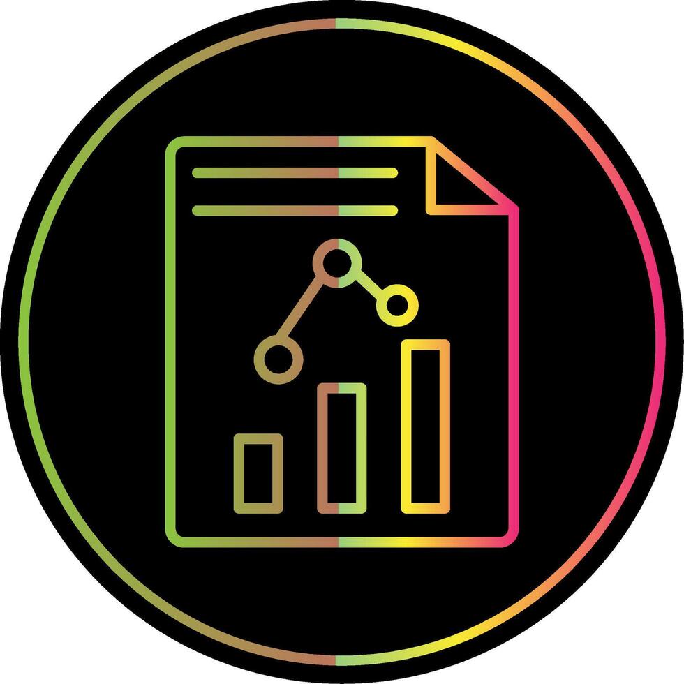 Paper Line Gradient Due Color Icon Design vector