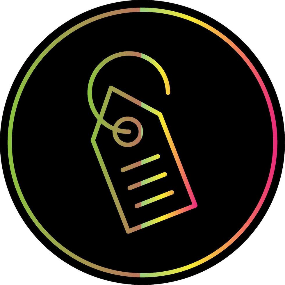 Tag Line Gradient Due Color Icon Design vector