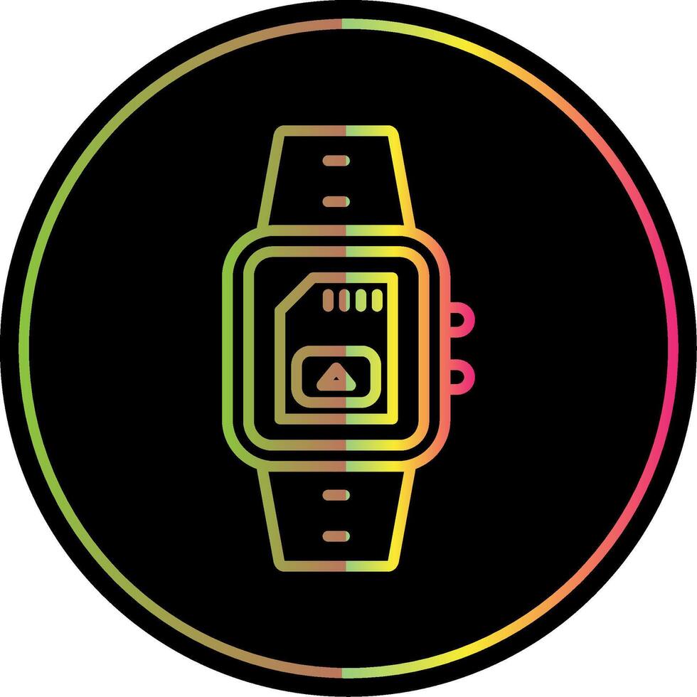 Sim Card Line Gradient Due Color Icon Design vector