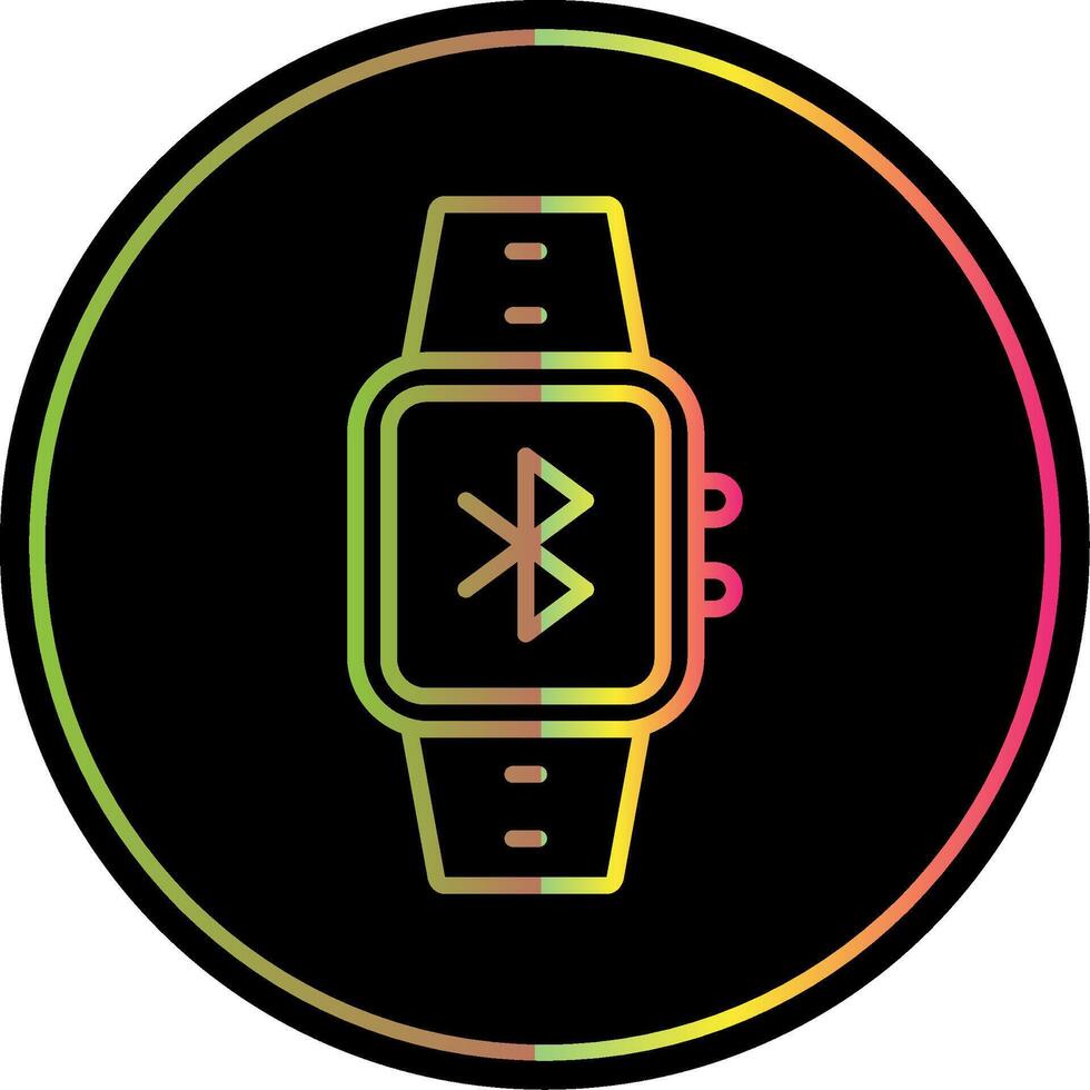 Bluetooth Line Gradient Due Color Icon Design vector