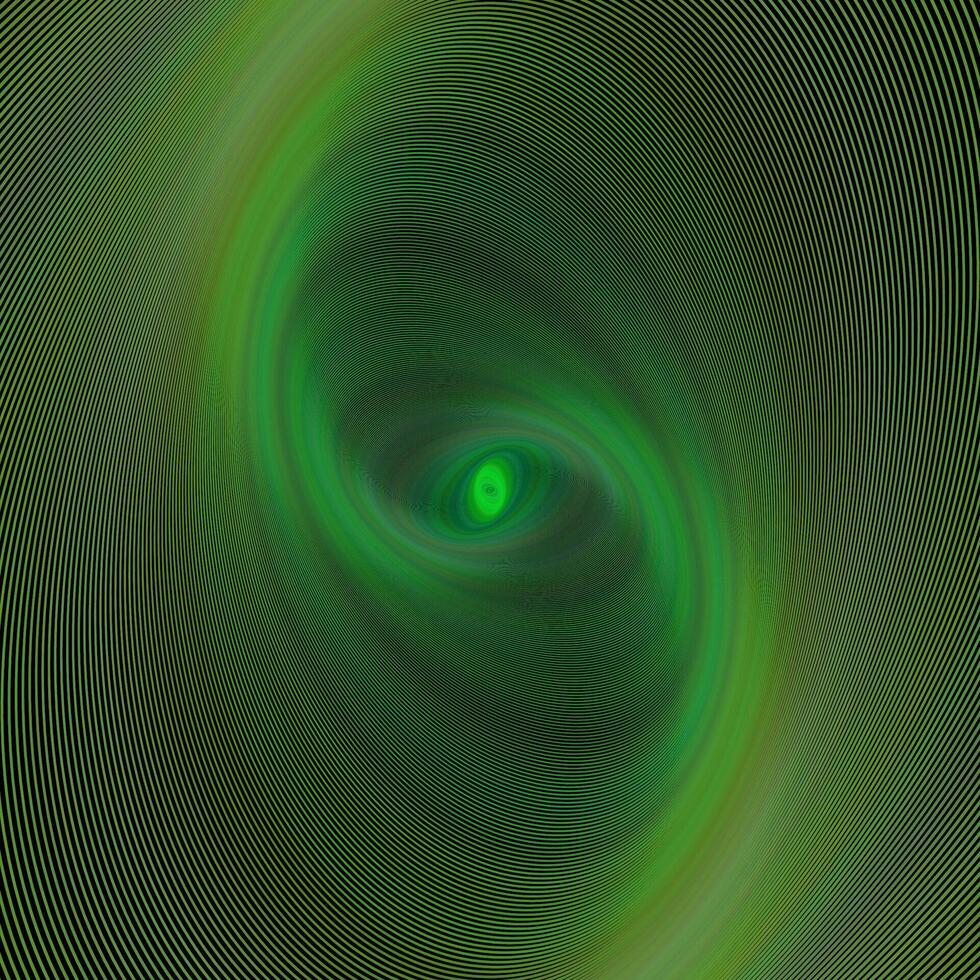 Dark green spiral fractal design background vector