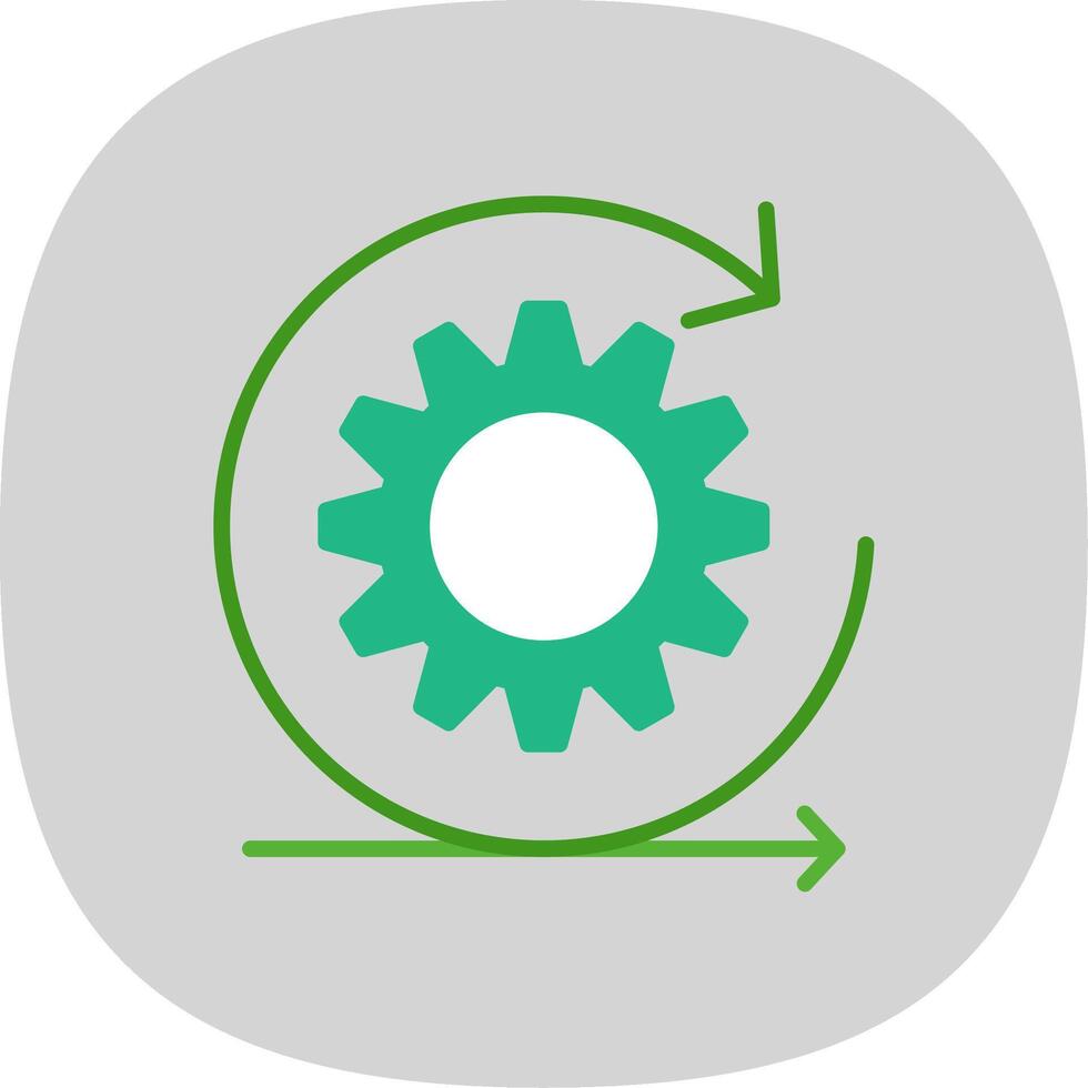Scrum Flat Curve Icon Design vector