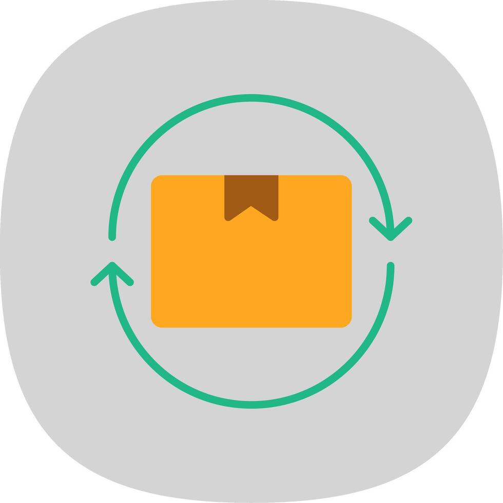 Lifecycle Flat Curve Icon Design vector