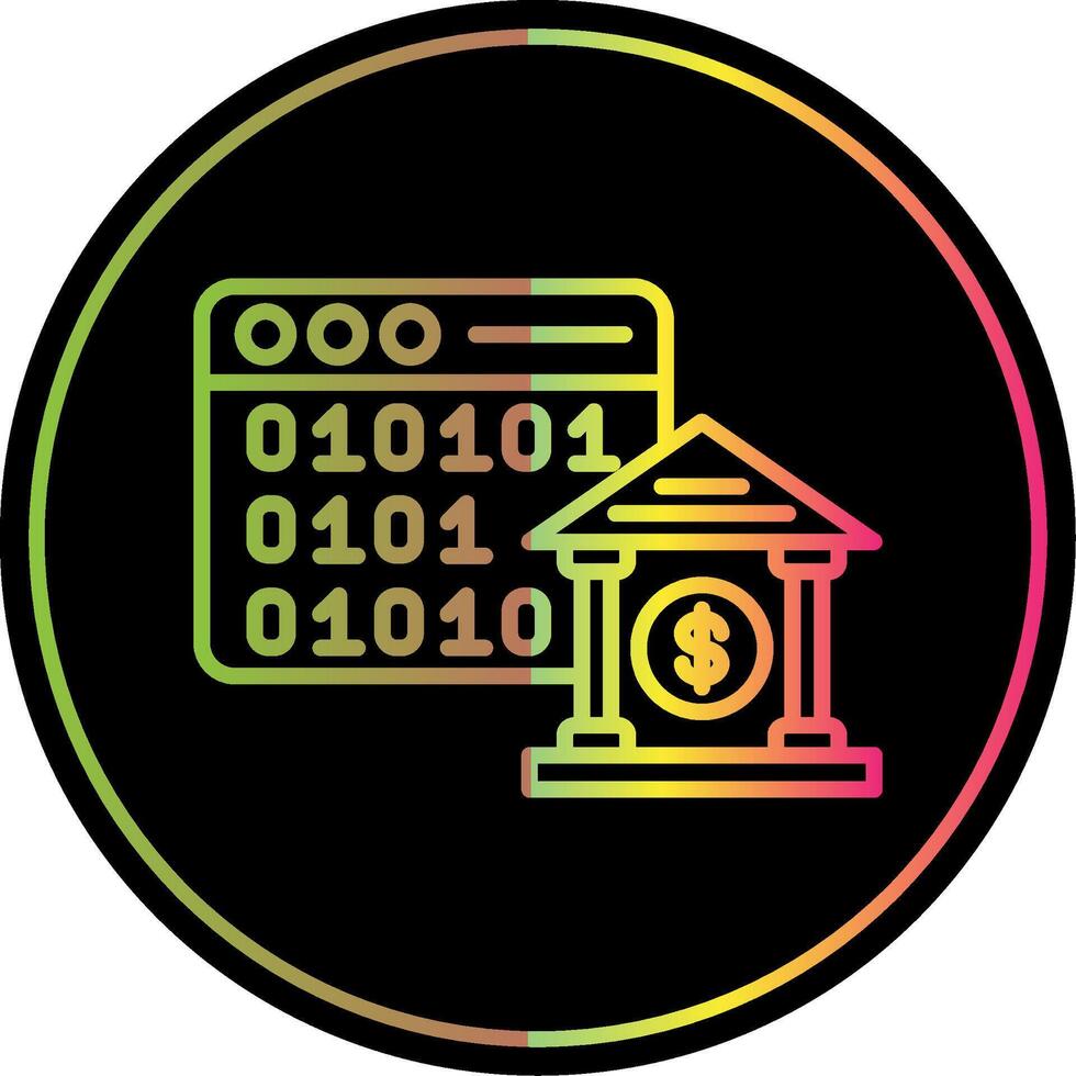 Browser Line Gradient Due Color Icon Design vector