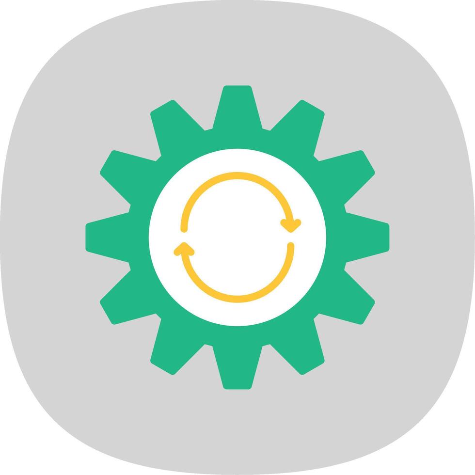 Repeat Flat Curve Icon Design vector