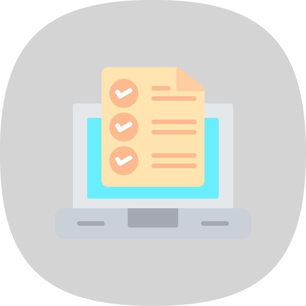 OnLine Circle Multi Circle Survey Flat Curve Icon Design vector