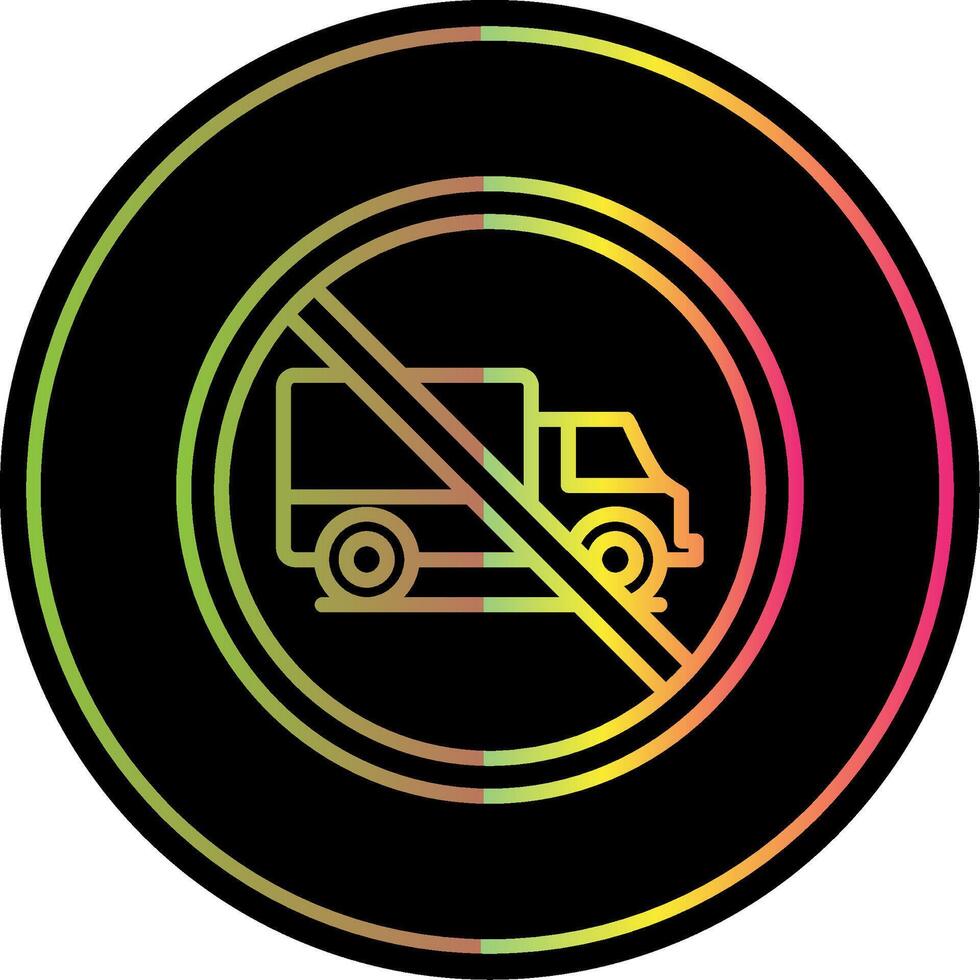 No Heavy Vehicle Line Gradient Due Color Icon Design vector