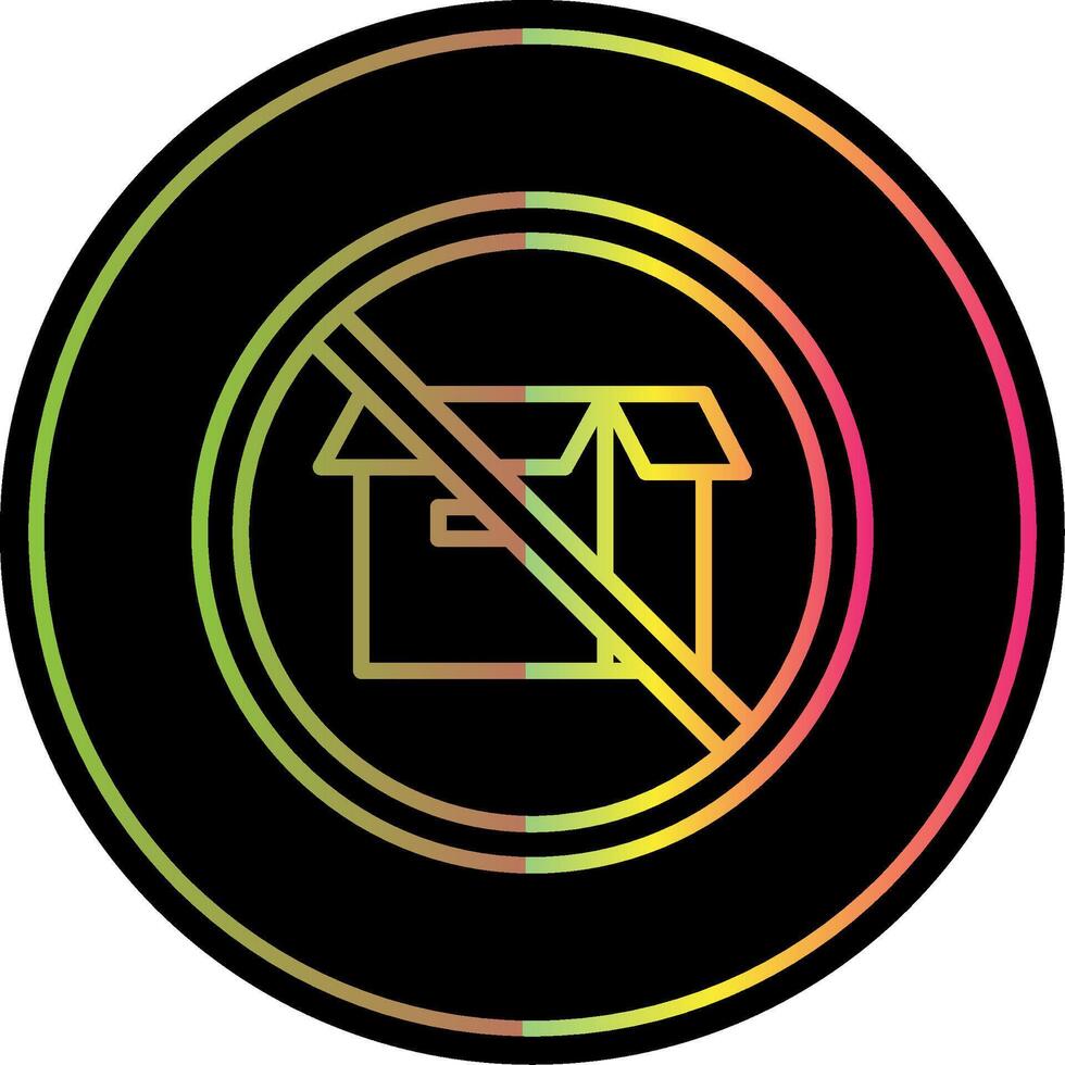 Prohibited Sign Line Gradient Due Color Icon Design vector