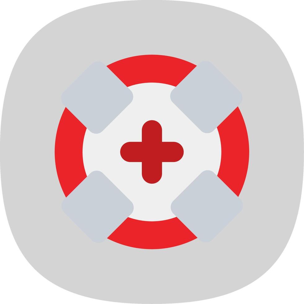 Life Guard Flat Curve Icon Design vector
