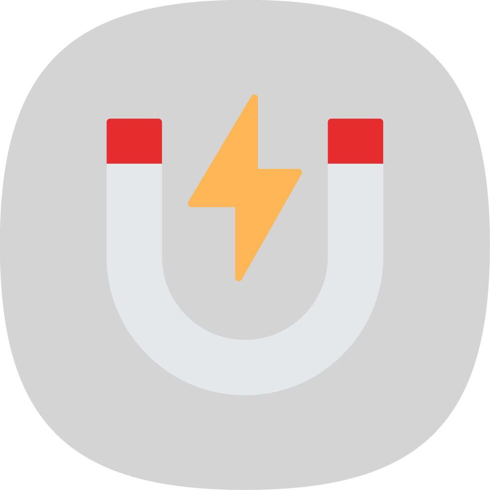Magnet Flat Curve Icon Design vector