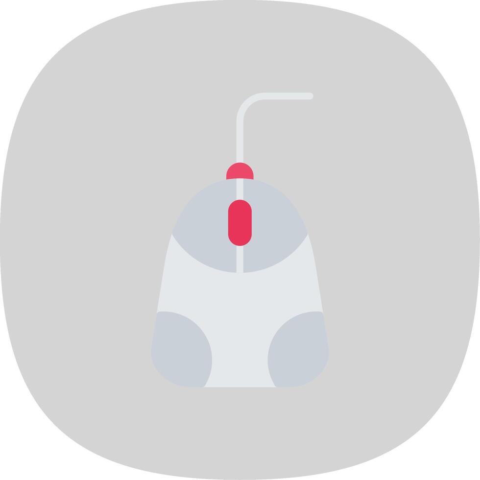Mouse Flat Curve Icon Design vector
