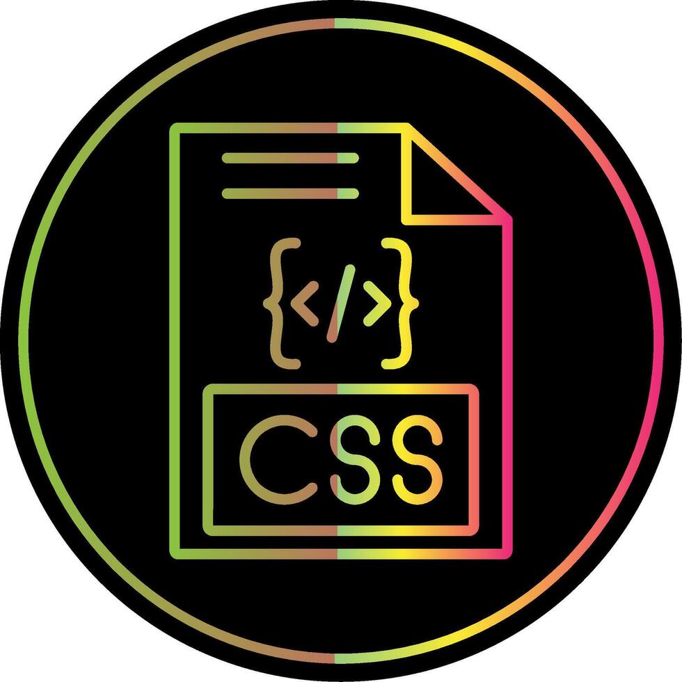 css línea degradado debido color icono diseño vector
