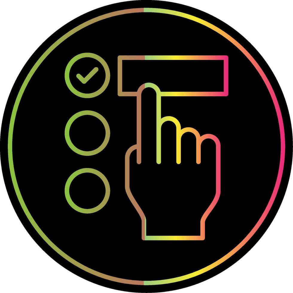 Select Line Gradient Due Color Icon Design vector