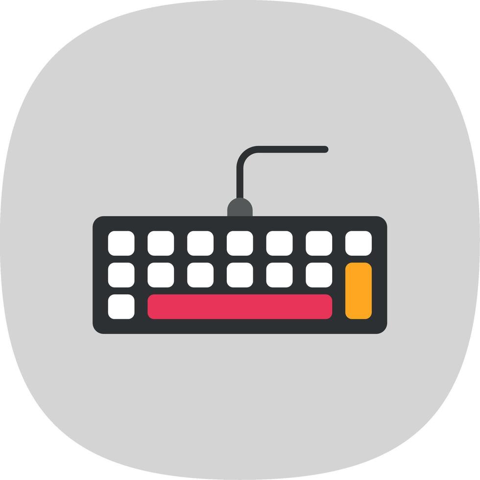 Keyboard Flat Curve Icon Design vector