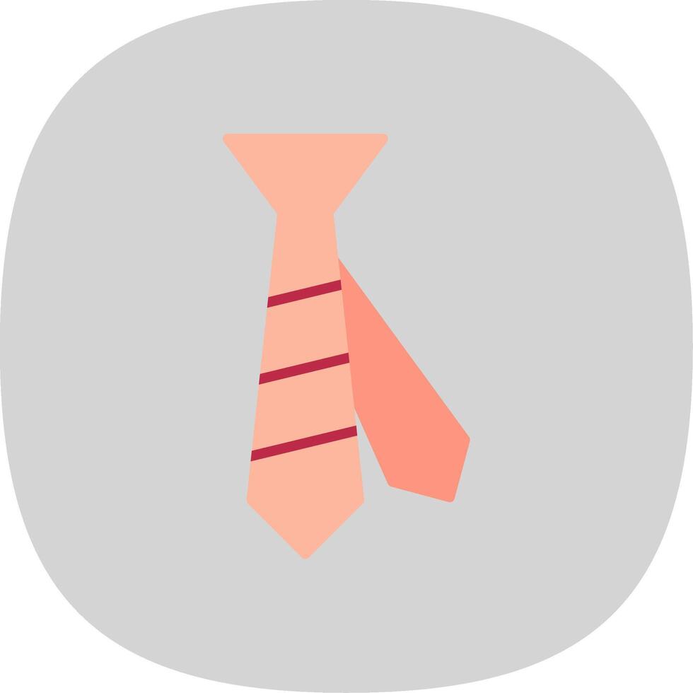 Tie Flat Curve Icon Design vector