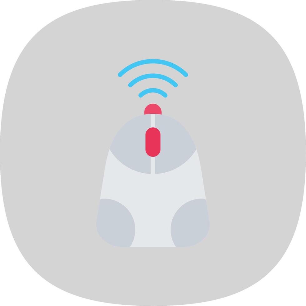 Mouse Flat Curve Icon Design vector