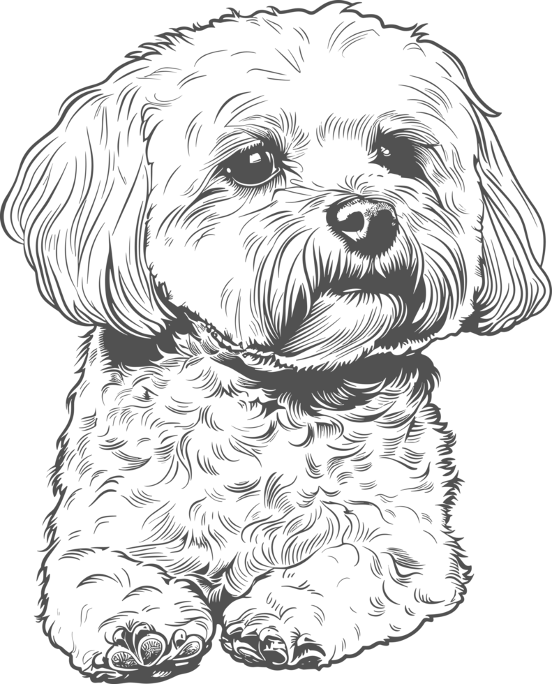 bichon clipart design illustrazione png