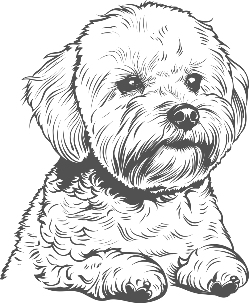 Bichon clipart design illustration png