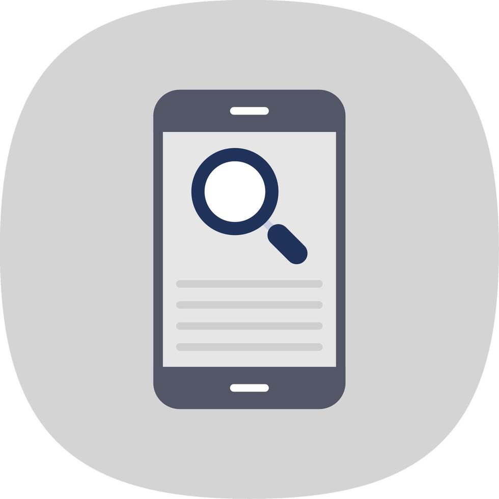 Smartphone Flat Curve Icon Design vector