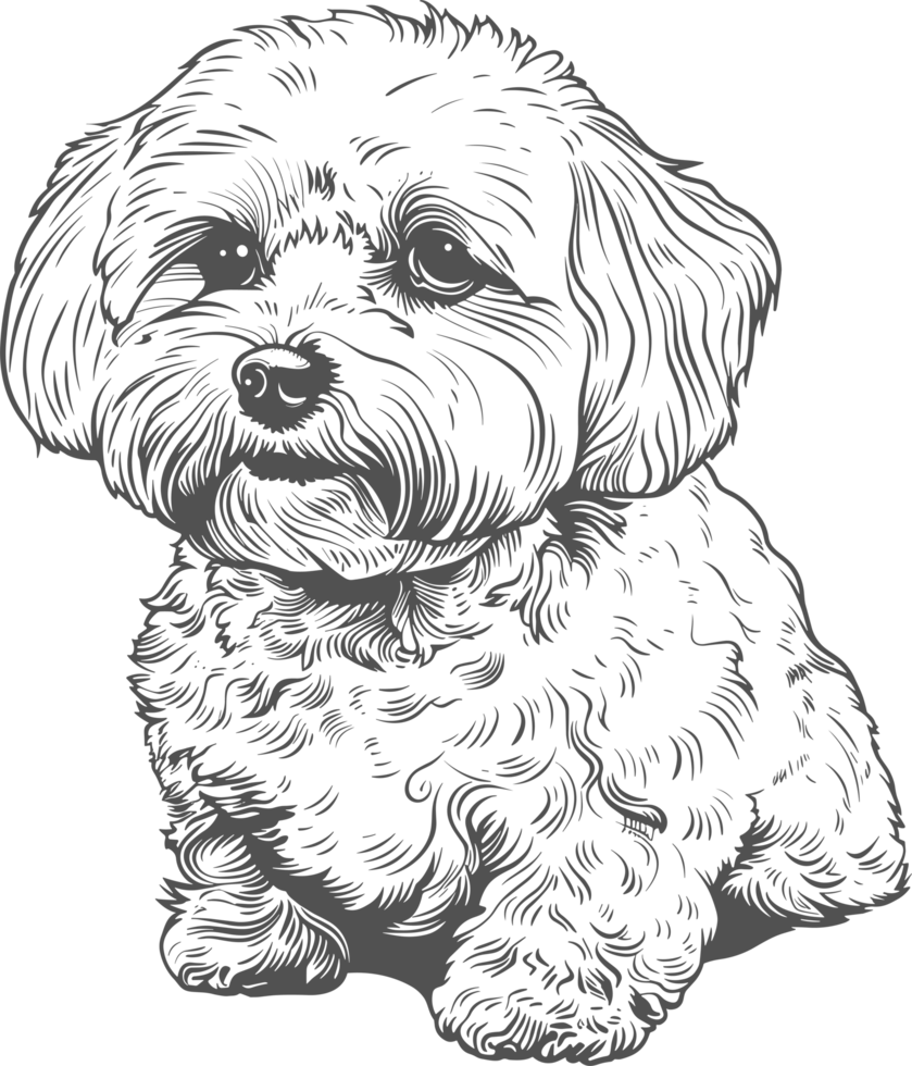 Bichon clipart design illustration png