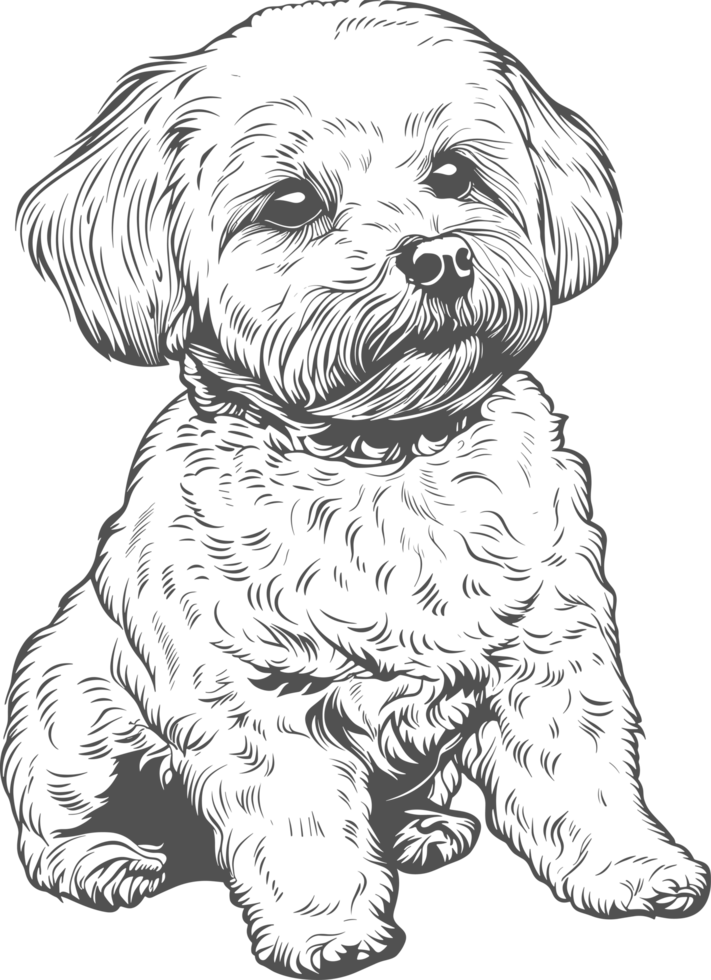 Bichon clipart design illustration png