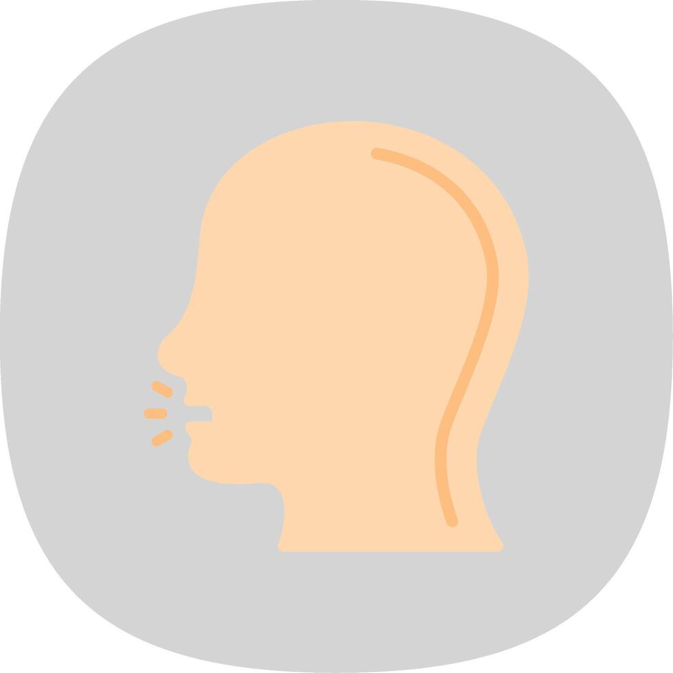 Talk Flat Curve Icon Design vector