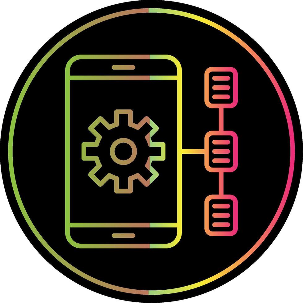 Task Line Gradient Due Color Icon Design vector
