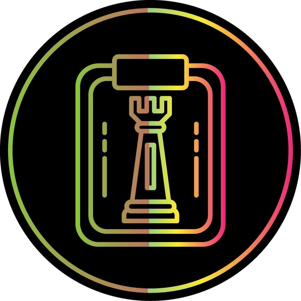 Strategy Line Gradient Due Color Icon Design vector