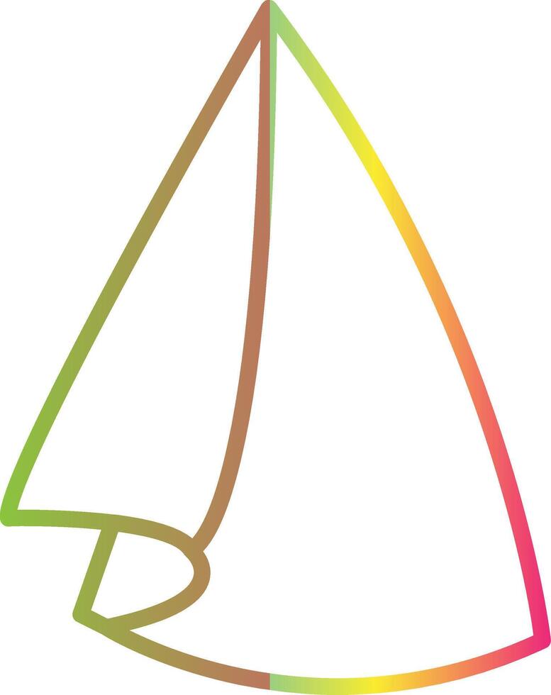 Napkin Line Gradient Due Color Icon Design vector