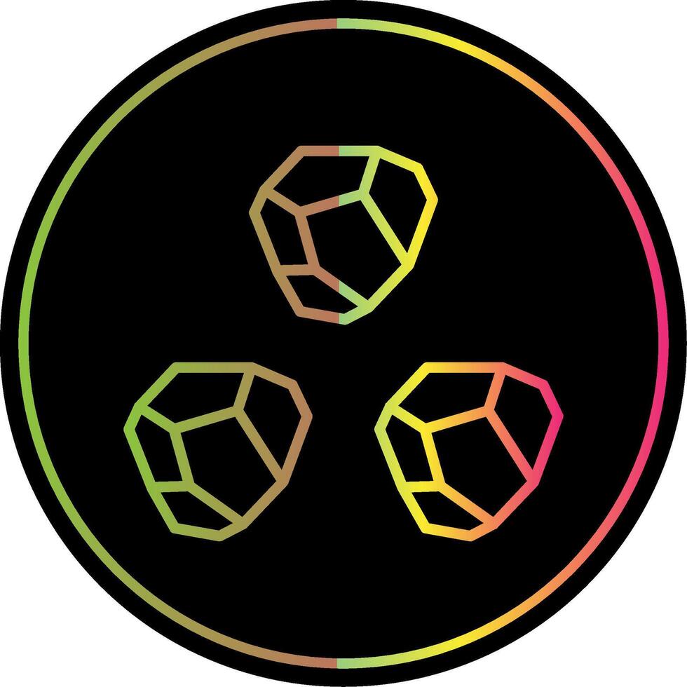 Boulder Line Gradient Due Color Icon Design vector