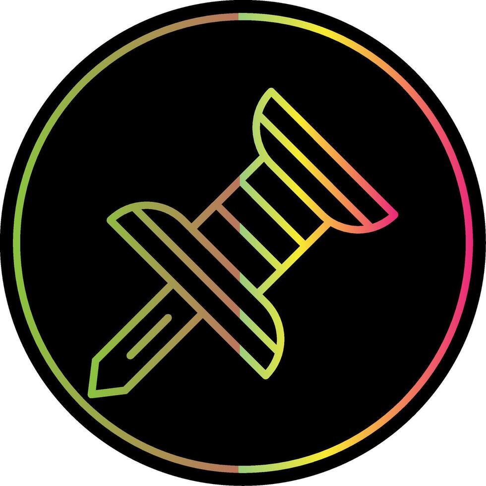 Push Pin Line Gradient Due Color Icon Design vector