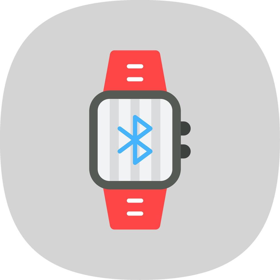 Bluetooth Flat Curve Icon Design vector